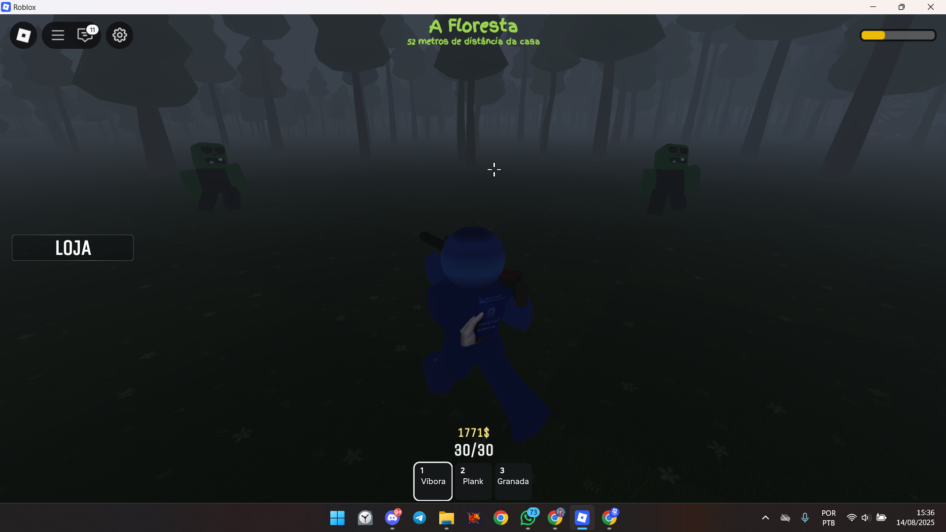 Gameplay Proteja a Casa de Monstros Roblox com amigos